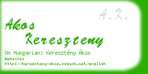 akos kereszteny business card
