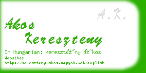 akos kereszteny business card